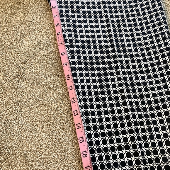 Ann Taylor Margo Black White Cotton Blend Polka Dot Dress Capri Slacks 8 - Picture 6 of 8